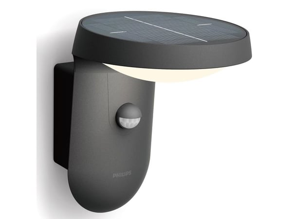 Philips Tyla-vegglampe, 1,2 W, Vegglys, Antrasitt, Metall, IP44, Terrasse, Hage, III