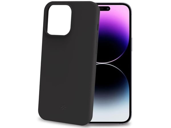 Celly PLANET - Bagsidecover til mobiltelefon - termoplastisk polyuretan (TPU) - sort - for Apple iPhone 15 Pro Max