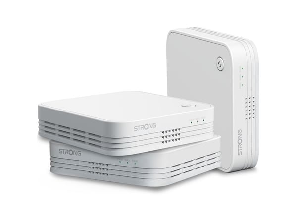 Strong WI-FI MESH HOME TRIO PACK 1200, Valkoinen, Sisäinen, Verkkosatelliitti, 450 m², Kaksitaajuus (2,4 GHz/5 GHz), Wi-Fi 5 (802.11ac)