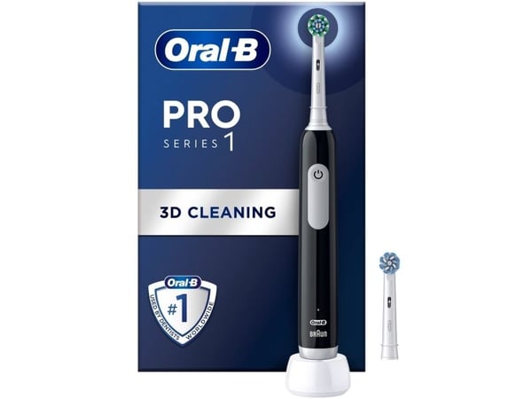 Oral-B Pro Series 1, Voksen, Oscillerende Tannbørste, Sort, Hvit, 2 min, Sort, Rund