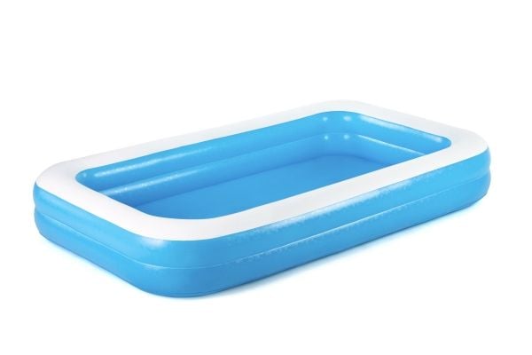 Bestway 54150, Oppblåsbart basseng, 850 l, Rektangulær, Vinyl, Blå, Hvit