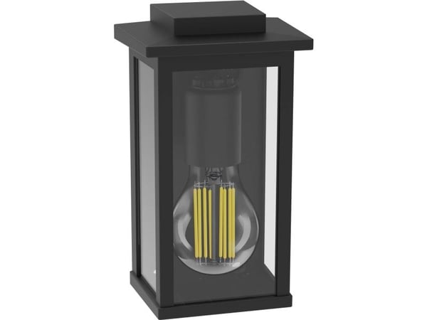 Philips Mirth-vegglampe, 25 W, E27, ingen pære, Vegglys, Svart, Metall, IP44, Terrasse, Hage, I