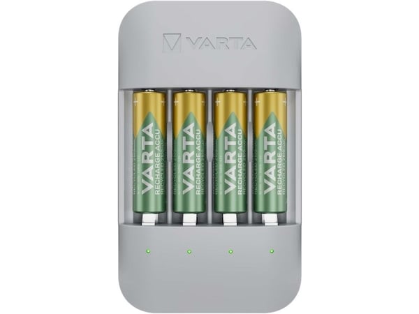 Varta Eco Charger Pro, Nikkelimetallihybridi (NiMH), Oikosulku, AA, AAA, 4 kpl, Sisältää paristot