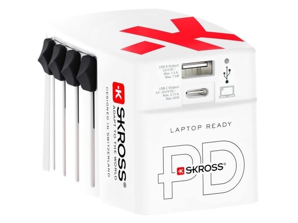 Skross World USB Charger, Sisätila, AC, 20 V, Valkoinen