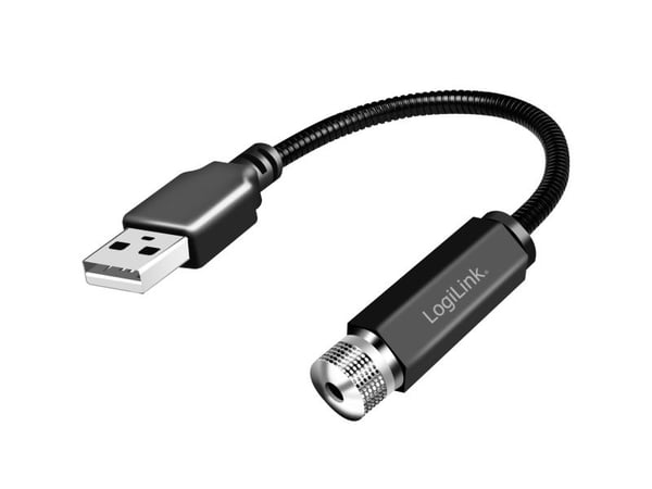 LogiLink USB-A LED Starlight 6 lysmønstre med fleksibel hals