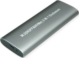 Value 16.99.4132, SSD-kabinett, M.2, USB-tilkobling, Sølv