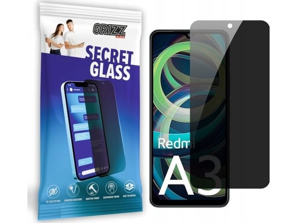 GrizzGlass personvernglass GrizzGlass SecretGlass til Xiaomi Redmi A3