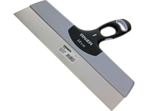 Anza bredspartel 35cm - Rustfri sandspartel i stål, 2-komponent, behageligt greb