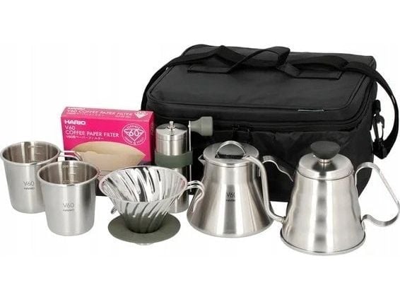 Hario Hario Hario - Outdoor Coffee Full Set - kahvitarvikkeet pussin kanssa