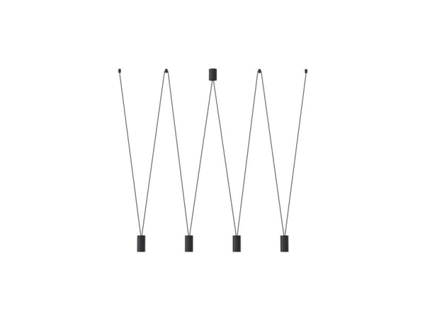 Nowodvorski svart hengelampe More Tone 7822 minimalistisk til soverom