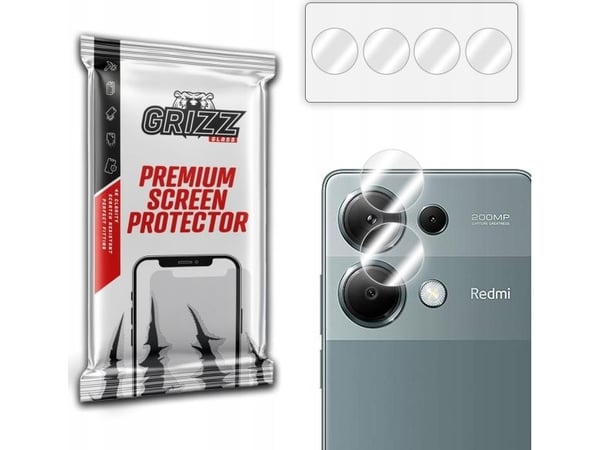 GrizzGlass Camera Glass GrizzGlass HybridGlass-kamera for Xiaomi Redmi Note 13 Pro 4G