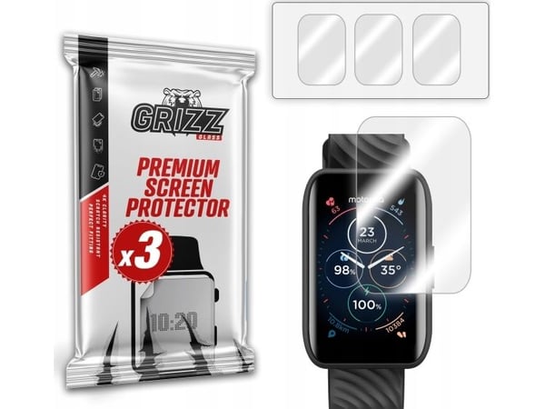 GrizzGlass hydrogel skjermbeskytter Hydrofilm til Motorola Moto Watch 40