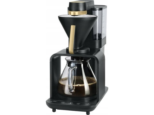 Melitta 1024-12, Droppande kaffebryggare, Kaffebönor, Inbyggd kvarn, 1515 W, Svart, Guld