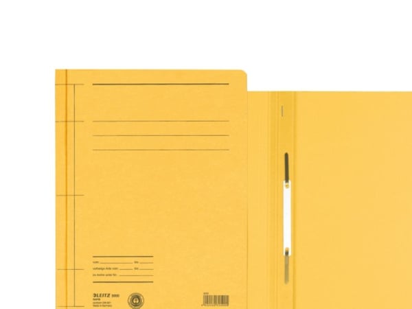 LEITZ Rapid mappe, DIN A4, Manila papp, gul 250 g/kvm, kapasitet: 250 ark, stiftemekanisme for - 25 stk (3000-00-15)