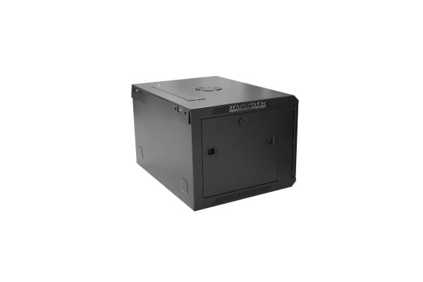 Digitus DN-W19 06U/450/B, Veggmonterbar hylle, 6U, 60 kg, Nøkkellås, Sort