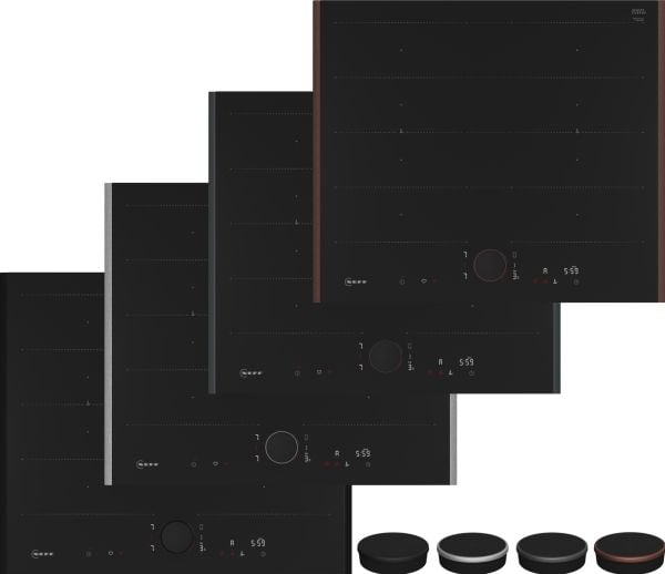 Neff T66YYY4C0, Sort, Innebygget, 60 cm, Sonebasert induksjon, Glass-keramikk, 4 zone(s)