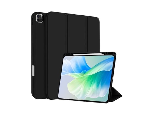 4smarts - Lommebok for nettbrett - termoplast-polyuretan (TPU), polyuretanlær - svart - for Apple 13-inch iPad Pro (M4)