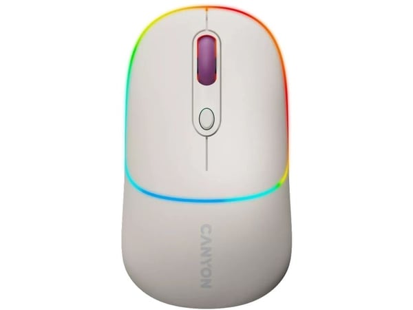 Canyon MW-22, Ambidekstriøs, Optisk, RF trådløs + Bluetooth, 1600 DPI, Hvit