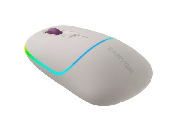 Canyon MW-22, Ambidekstriøs, Optisk, RF trådløs + Bluetooth, 1600 DPI, Hvit
