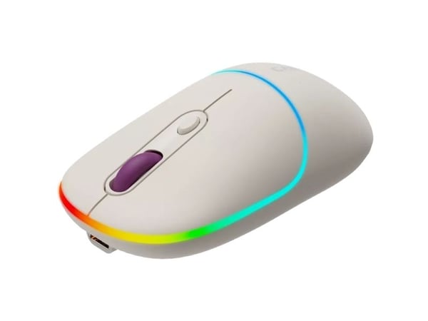 Canyon MW-22, Ambidekstriøs, Optisk, RF trådløs + Bluetooth, 1600 DPI, Hvit