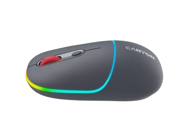 Canyon MW-22, Ambidekstriøs, Optisk, RF trådløs + Bluetooth, 1600 DPI, Grå