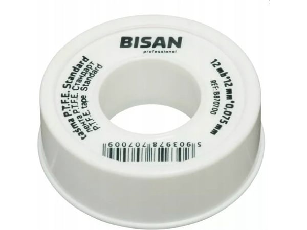 Bisan TEFLON STANDARD VESITEIPPI 0,075MM/12MM/12MB (VALKOINEN RULLA) [250]