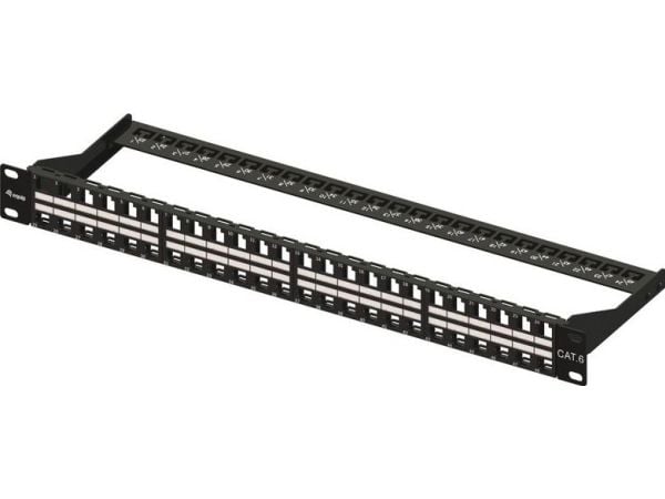 Equip 769248, Cat6, Sort, Rackmontering, 1U, 44 mm, 483 mm