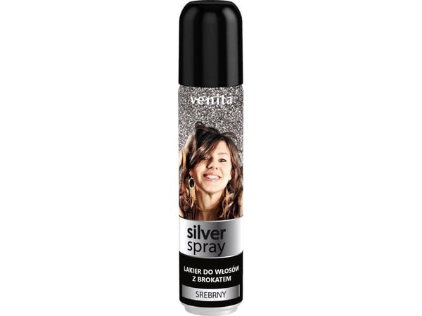 Venita Hiuslakka Glitter Silver 75ml
