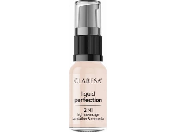 CLARESA 2in1 Liquid Perfection Concealer and Covering Foundation No. 101 Light 18g