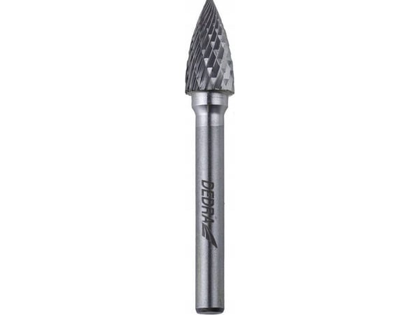 Dedra fres, spisst skaftfræser, skarp G10x20 mm, skaft 6 mm