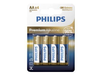 Philips Premium LR6M4B - Batteri 4 x AA / LR6 - Alkalisk