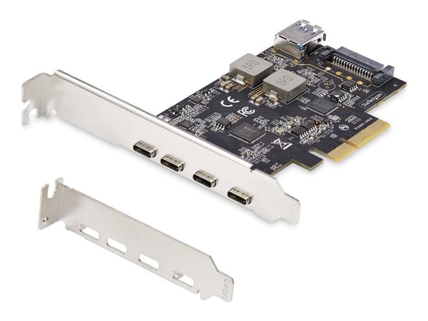 Startech 5-Port USB PCIe Card, USB 3.2 10Gbps, PCI Express Card with 4x USB-C Ports, 1x USB-A Internal Port, USB PCIe Controller Card, Windows/macO...