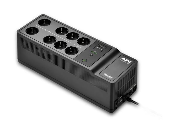 APC Back-UPS BE Series BE500G2 - UPS (vegg- / overflatemonterbar) - USB Type A - AC 230 V - 300 watt - 500 VA - 9 Ah - utgangskontakter: 8 - Italia...