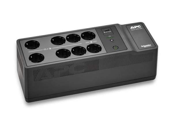 APC Back-UPS - UPS (vegg- / overflatemonterbar) - AC 230 V - 300 watt - 500 VA - utgangskontakter: 8