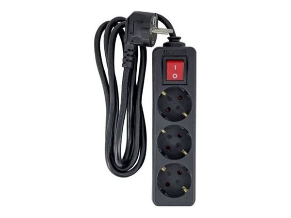 Microconnect MC-GRU0033BS, 3 m, Sisätila, Tyyppi F, Tyyppi F, Kulmikas, musta Microconnect MC-GRU0033BS, 3 m, Sisätila, Tyyppi F, Tyyppi F, Kulmikas, musta