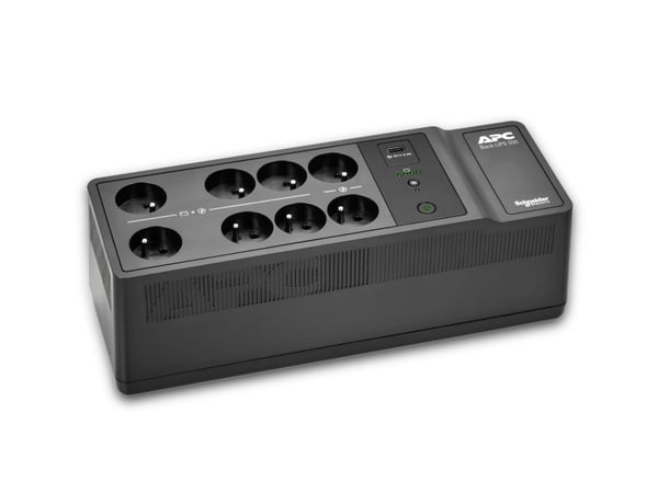 APC Back-UPS BE Series BE500G2 - UPS (vegg- / overflatemonterbar) - USB Type A - AC 230 V - 300 watt - 500 VA - 9 Ah - utgangskontakter: 8 - Frankr...