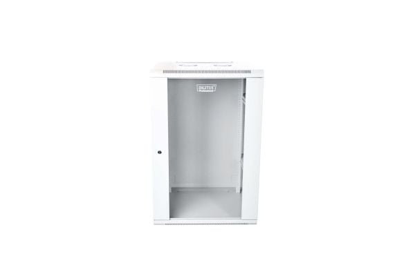 Digitus DN-W19 21U/600, Väggmonterad rack, 21U, 60 kg, Knapplås, Ljusgrå