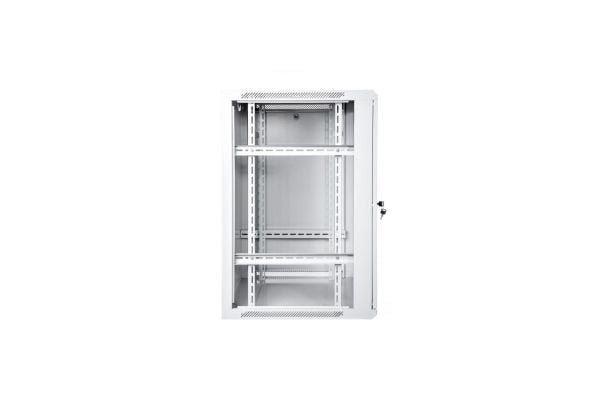 Digitus DN-W19 21U/600, Veggmonterbar hylle, 21U, 60 kg, Nøkkellås, Lysegrå