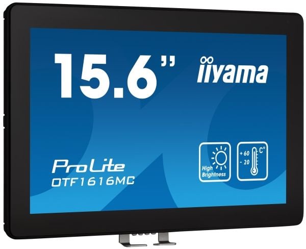 iiyama ProLite OTF1616MC-B1 - LED-skjerm - 15.6" - åpen ramme - berøringsskjerm - 1920 x 1080 Full HD (1080p) @ 60 Hz - VA - 1100 cd/m² - 800:1 - 2...