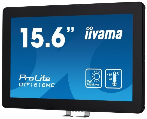 iiyama ProLite OTF1616MC-B1 - LED-skjerm - 15.6" - åpen ramme - berøringsskjerm - 1920 x 1080 Full HD (1080p) @ 60 Hz - VA - 1100 cd/m² - 800:1 - 2...