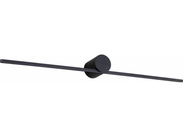 Light Prestige moderne lang vegglampe i svart over speil