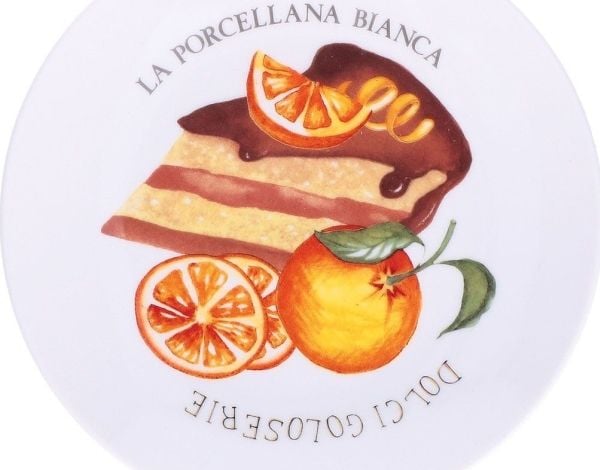 La Porcellana Bianca 6-delers tort leksjonssett - hvit, 17,5 cm