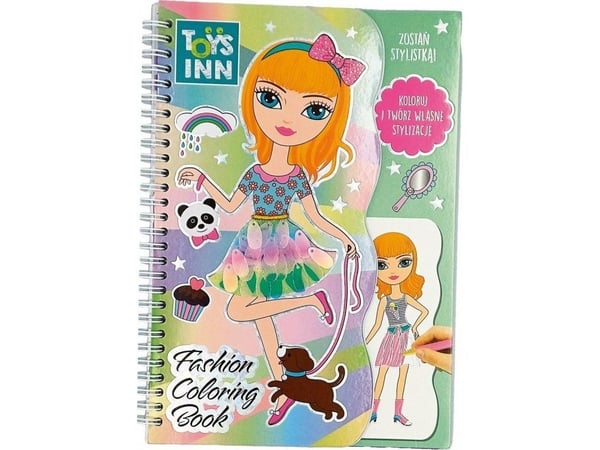 Stnux Fashion Coloring Book med klistremerker Mote 8523 STNUX