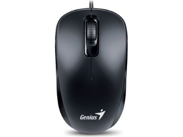Genius Computer Technology DX-110, Ambidekstriøs, Optisk, PS/2, 1000 DPI, Sort