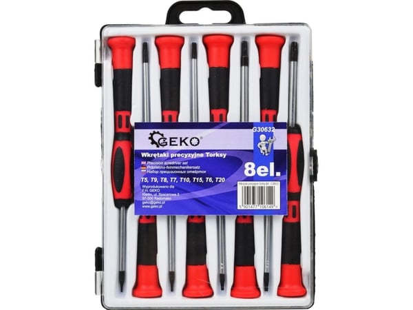 Geko presisjonsskruetrekkere Torx 8 deler for mobiltelefoner (24)
