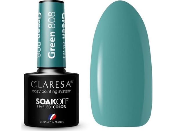 Claresa Soak Off UV/LED grønn hybridlakk 808 5 g