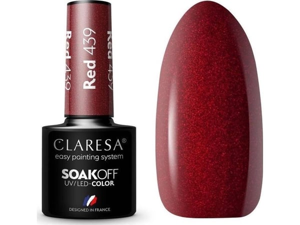 Claresa Claresa Soak Off UV/LED Rød hybridlakk 439 5g