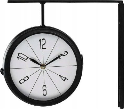 Koopman scienny dobbeltsidig klokke svart moderne design 30 cm