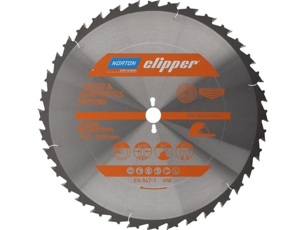 Norton skärskiva 450x4.4/3.0x30 Z36 CLIPPER PRO WOOD RIPPING