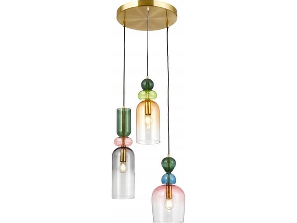 Italux taklampe Italux Manso PND-37462-3A-MC-GD pendel 3x40W E14 multicolor/gull